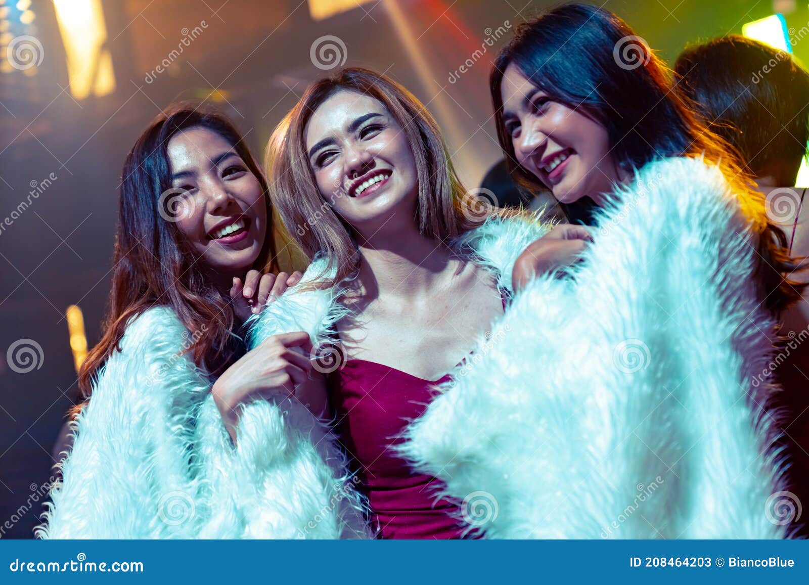 Group Of Women Friend Having Fun At Party In Dancing Club Stock Image Image Of Birthday