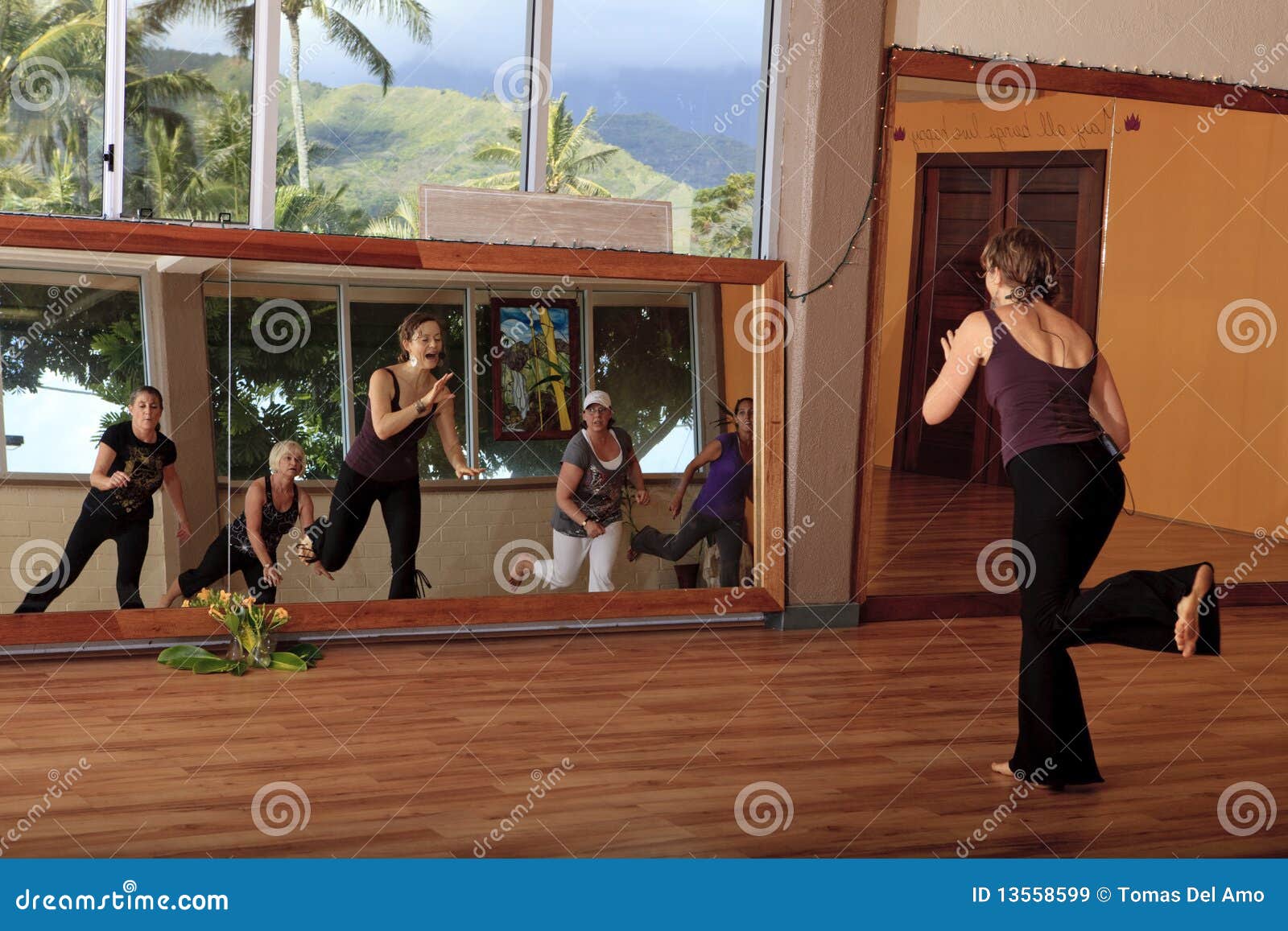 group of women in a nia exercise class