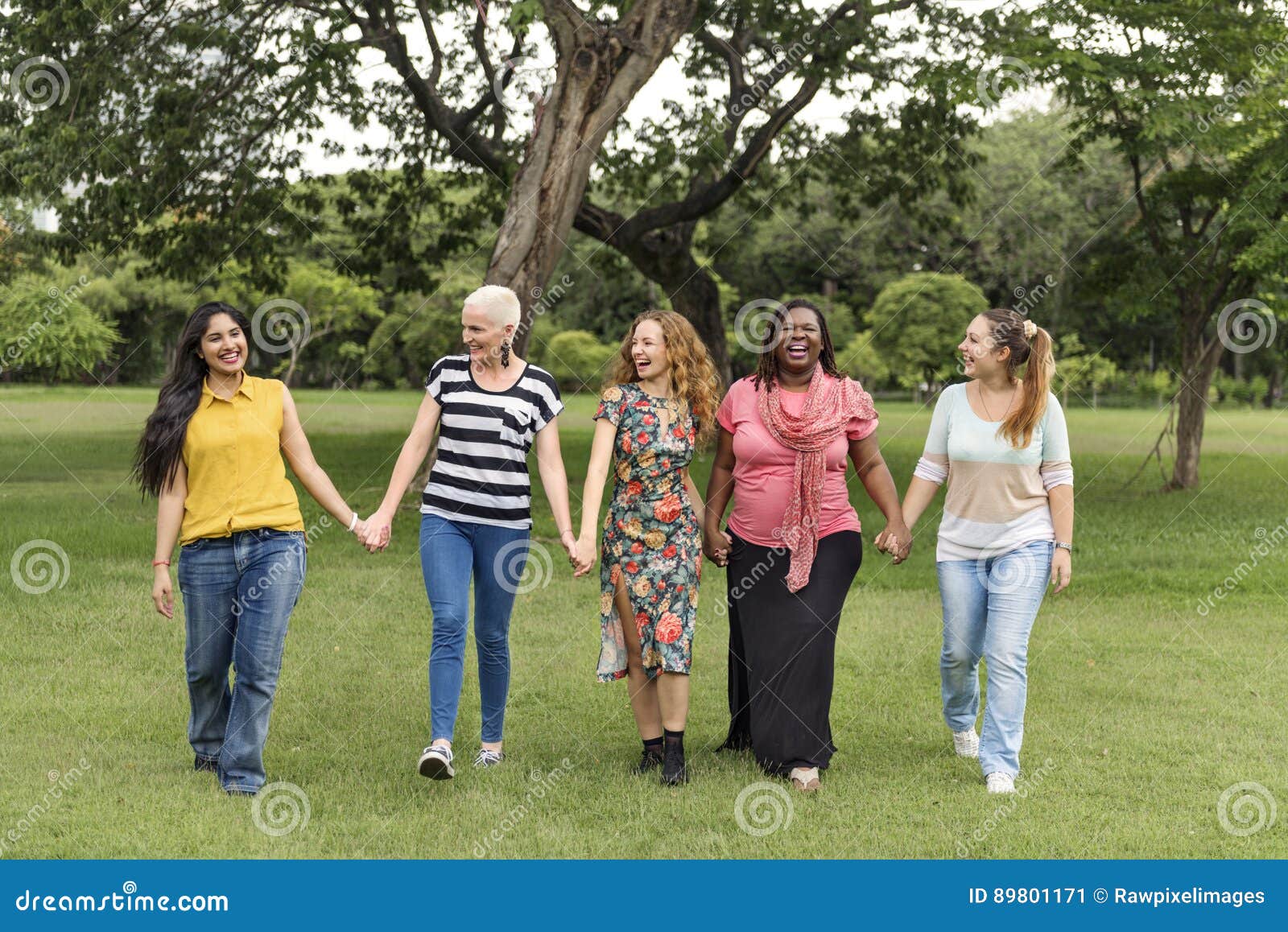 group of women socialize teamwork happiness concept