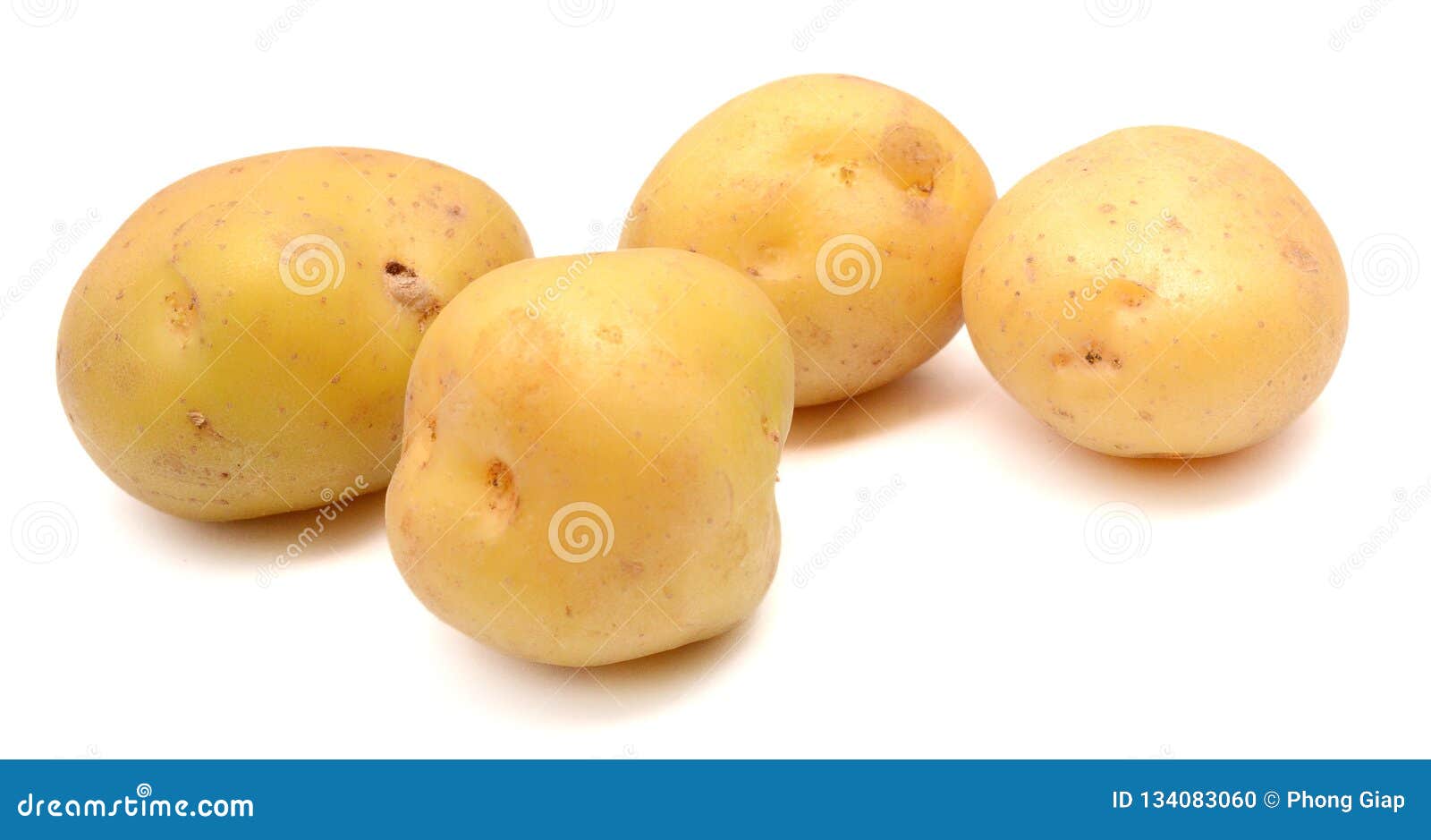 New Potato Isolated On The White Background. Stock Photo - Image of