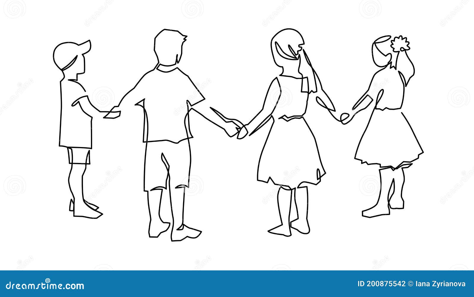 How To Draw A Group Of People Holding Hands