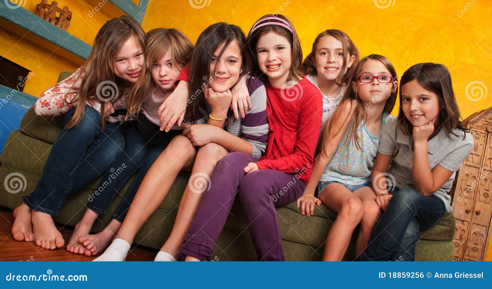 group of young girls