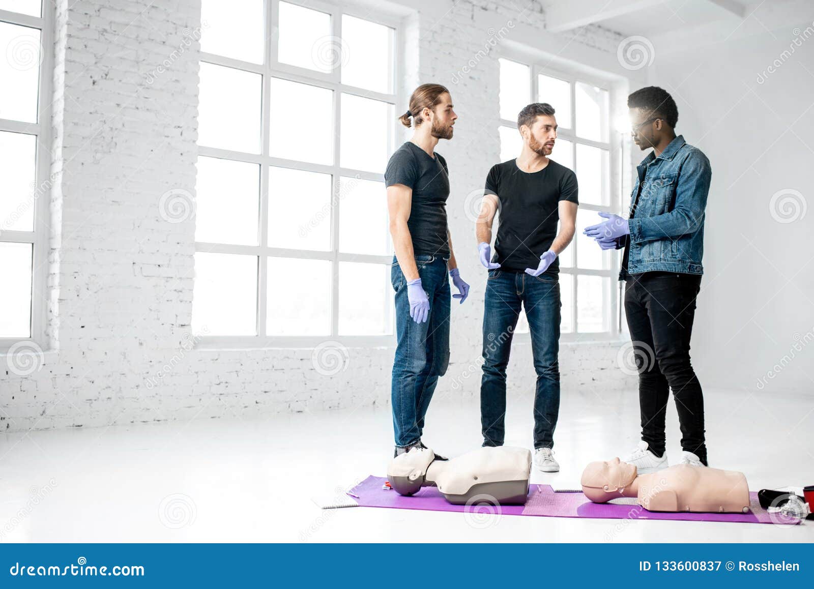 Group of Young People during the First Aid Training Stock Image Image