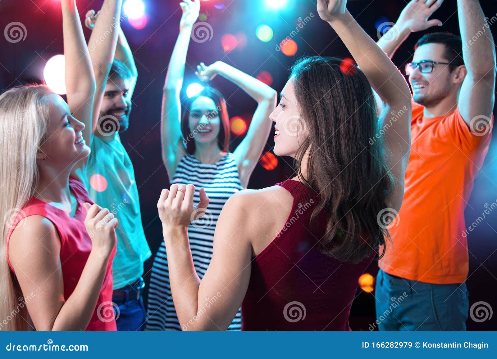 Group of Young People Having Fun Dancing at Party Stock Image - Image ...