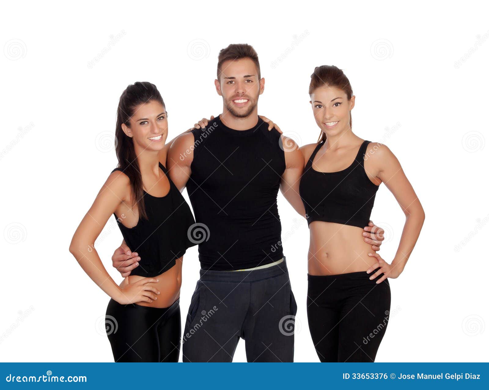 Group of Young People with Sport Clothes Stock Photo Image of
