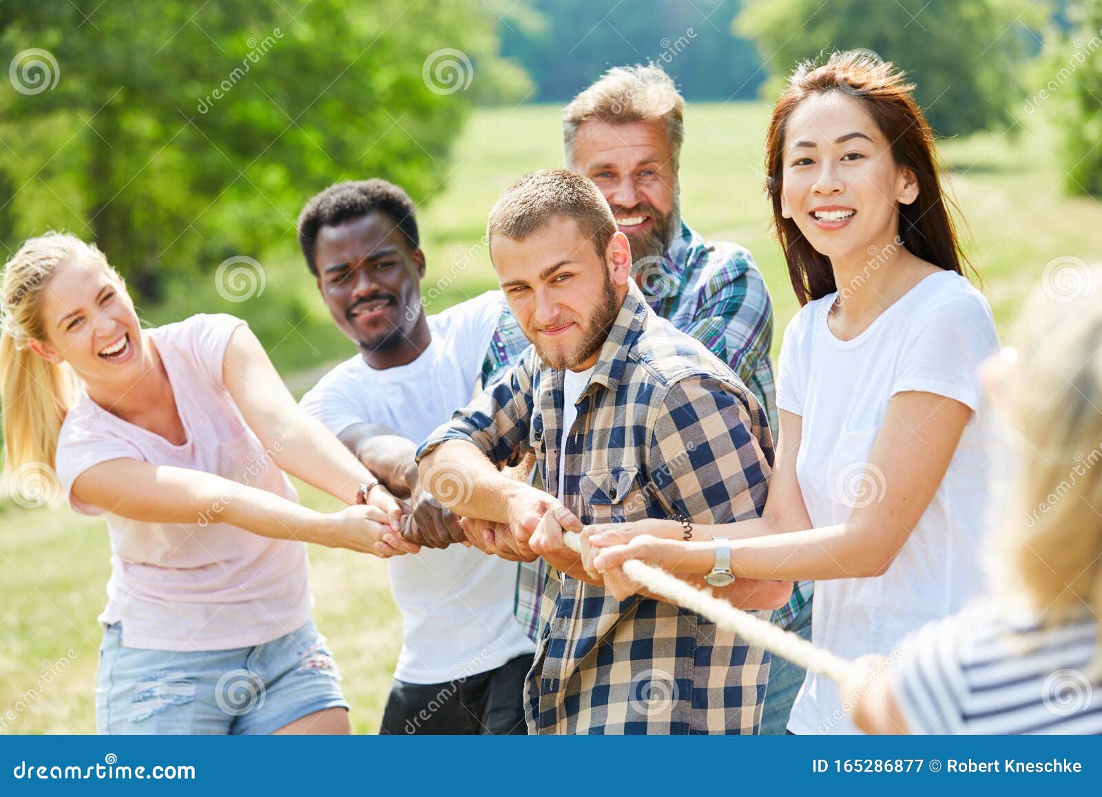 Tug of War at the Team Building Workshop Stock Image - Image of ...