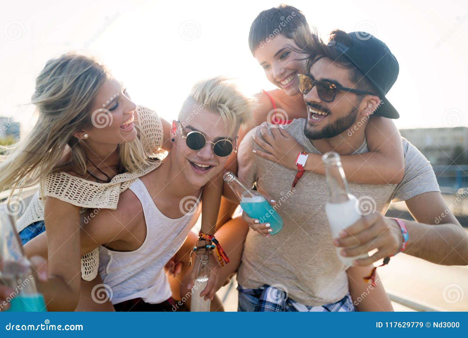 Group Of Young Friends Having Fun Together Stock Image Image Of