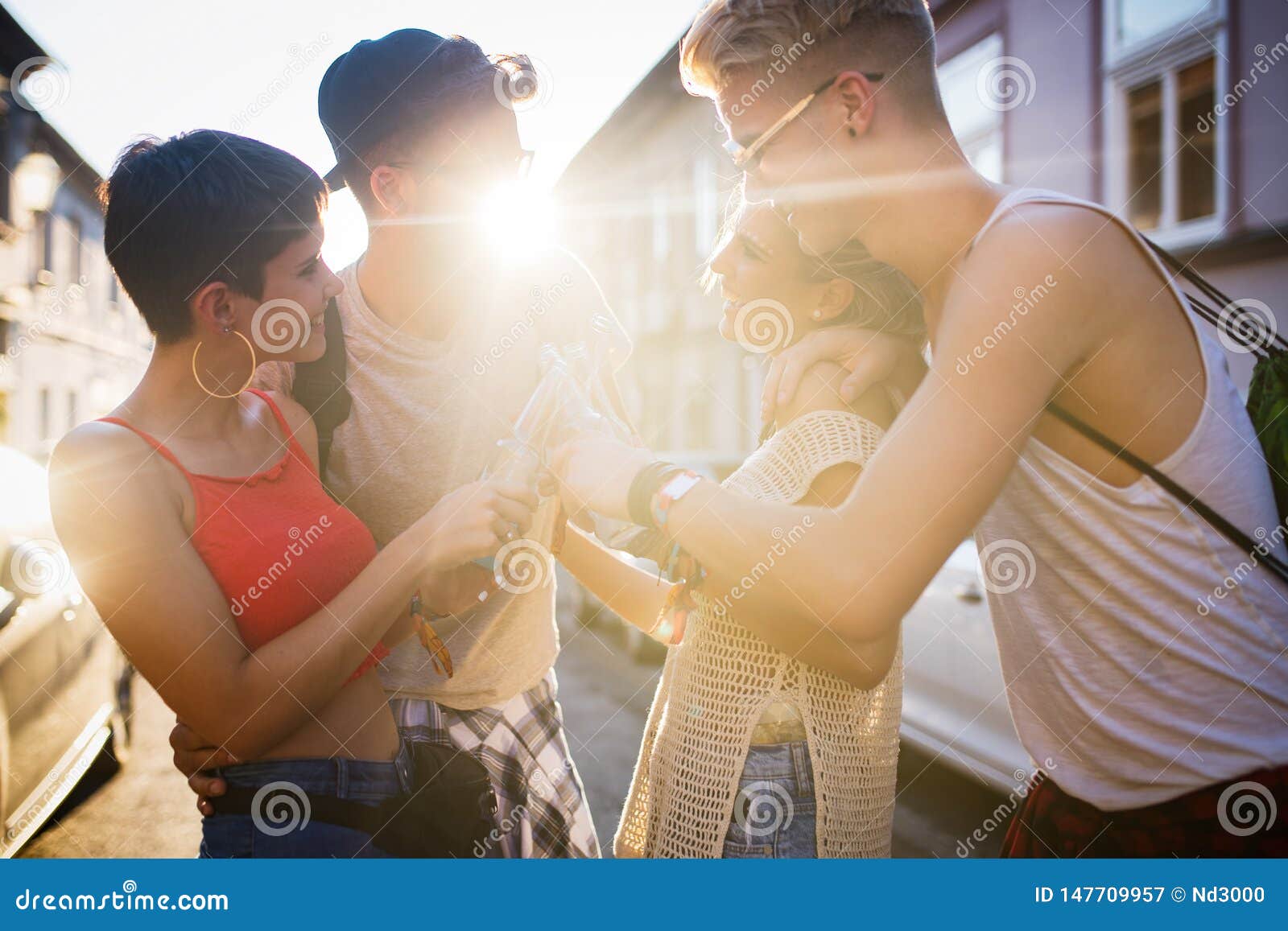 Group Of Young Friends Having Fun Together Stock Image Image Of
