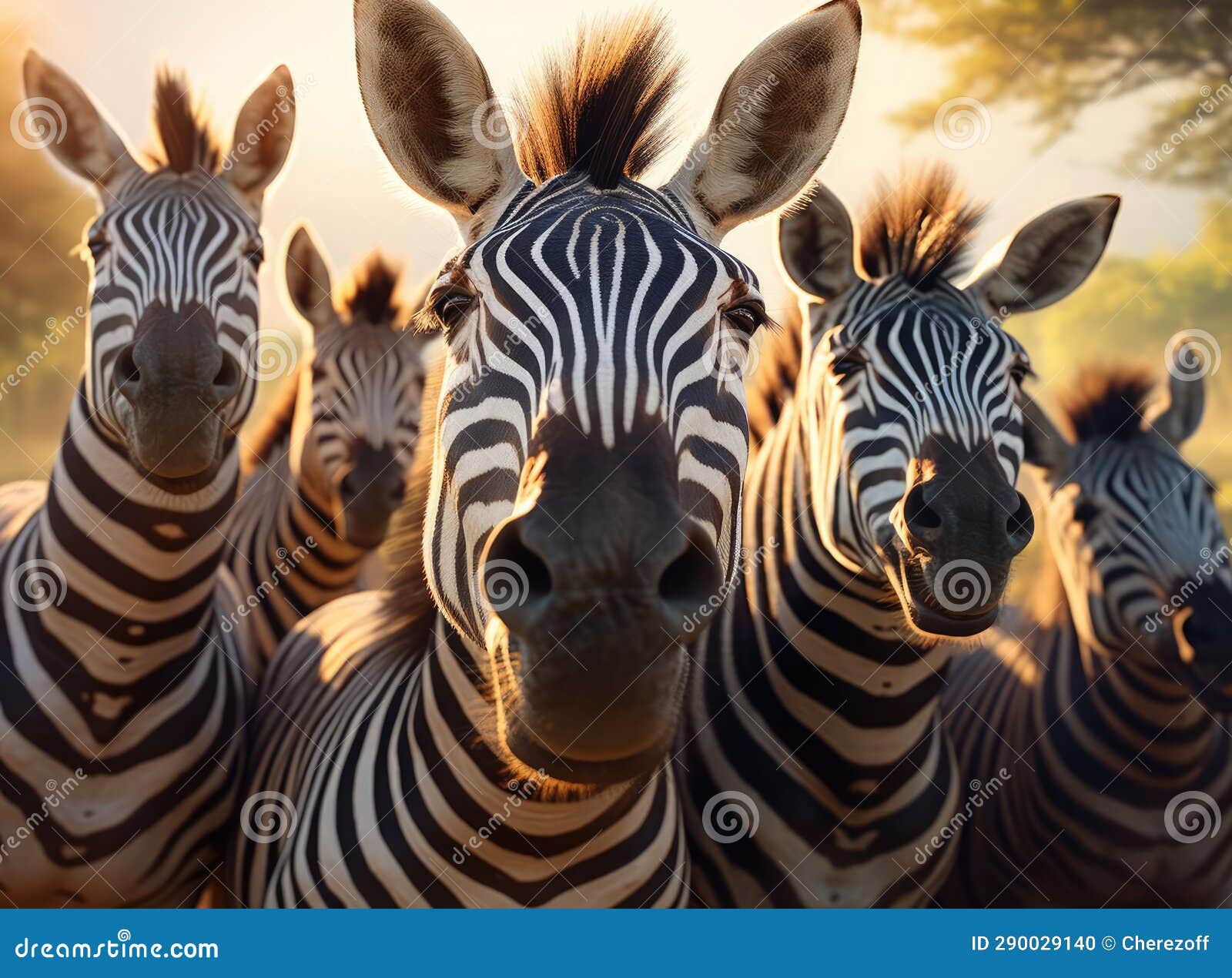 A group of zebras stock photo. Image of nature, stripes 290029140