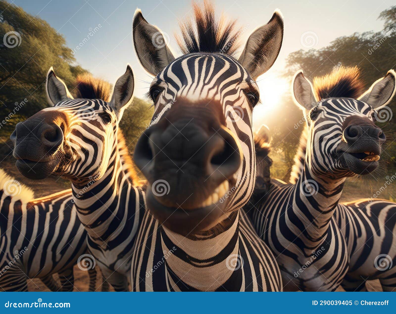 A group of zebras stock image. Image of landscape, safari 290039405