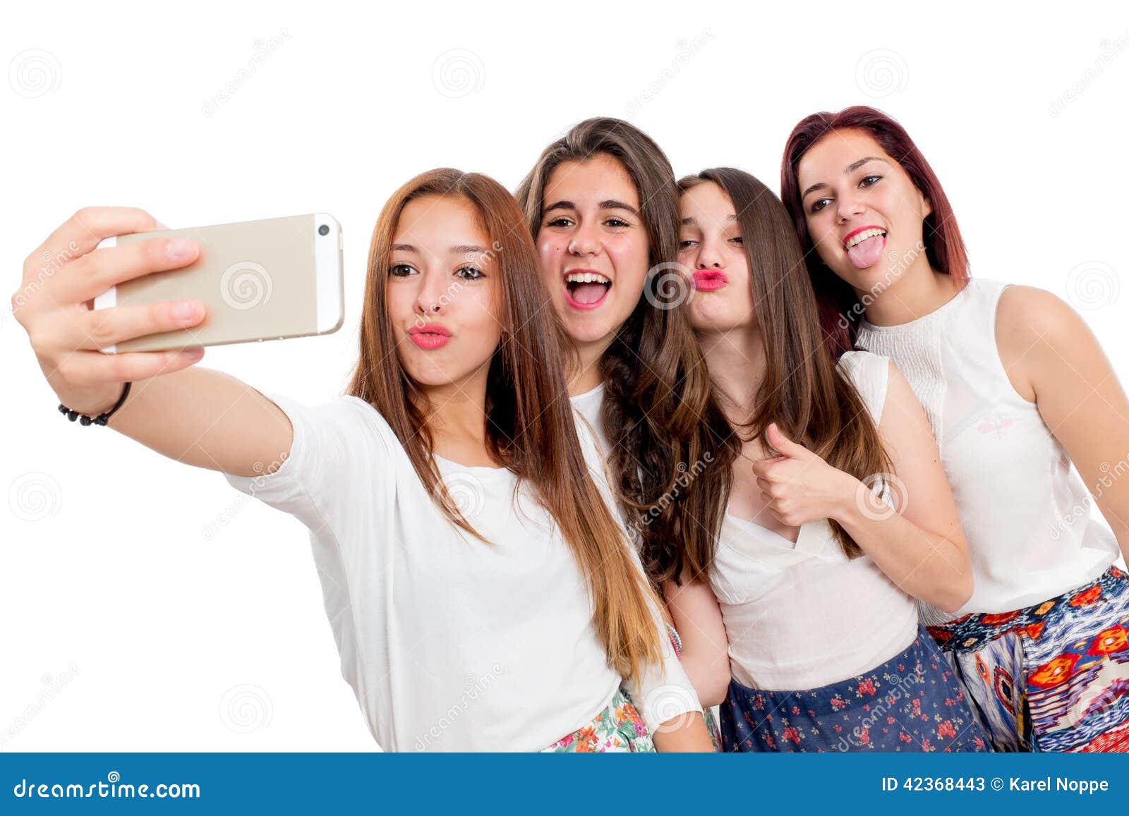 Groupe Damies Prenant Le Selfie Image Stock Image Du Adultes 