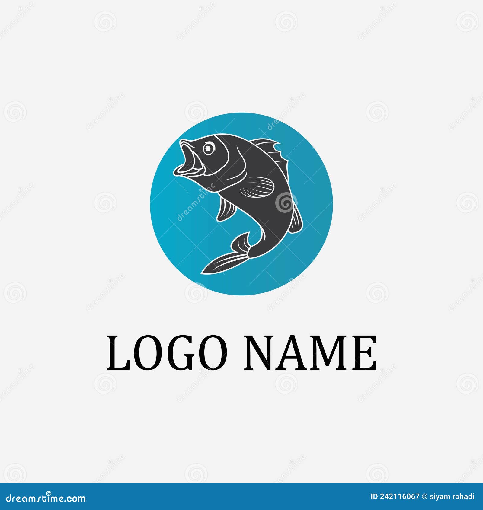 Grouper Logo Vector Illustration Design Icon Logo Stock Vector