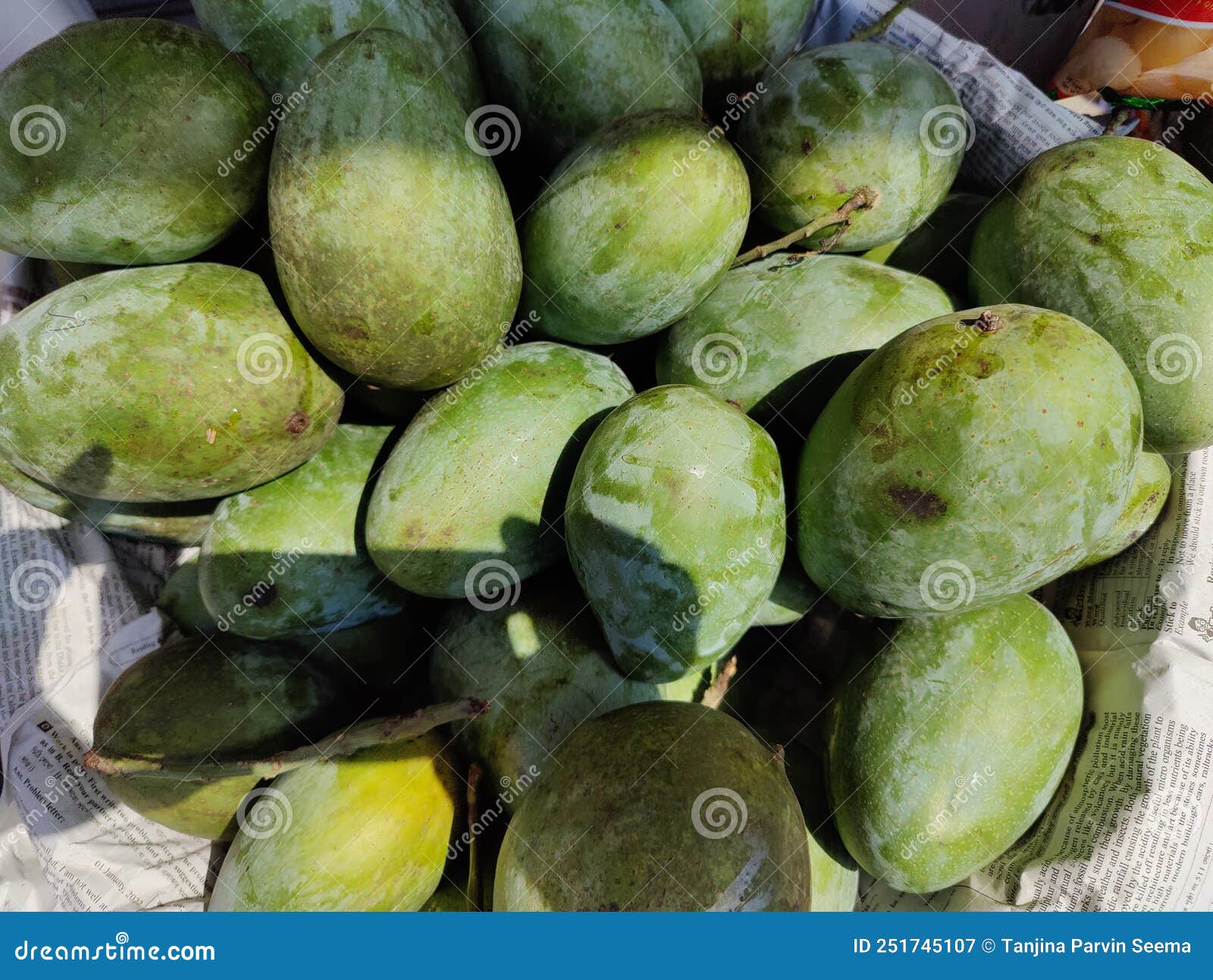 Groups of Mango Fruit on Sale Marke Stock Image Image of green, marke