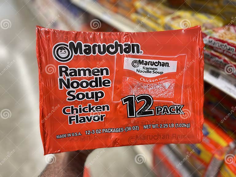 Retail Store Maruchan Ramen Noodles 12 Pack Chicken Editorial Image