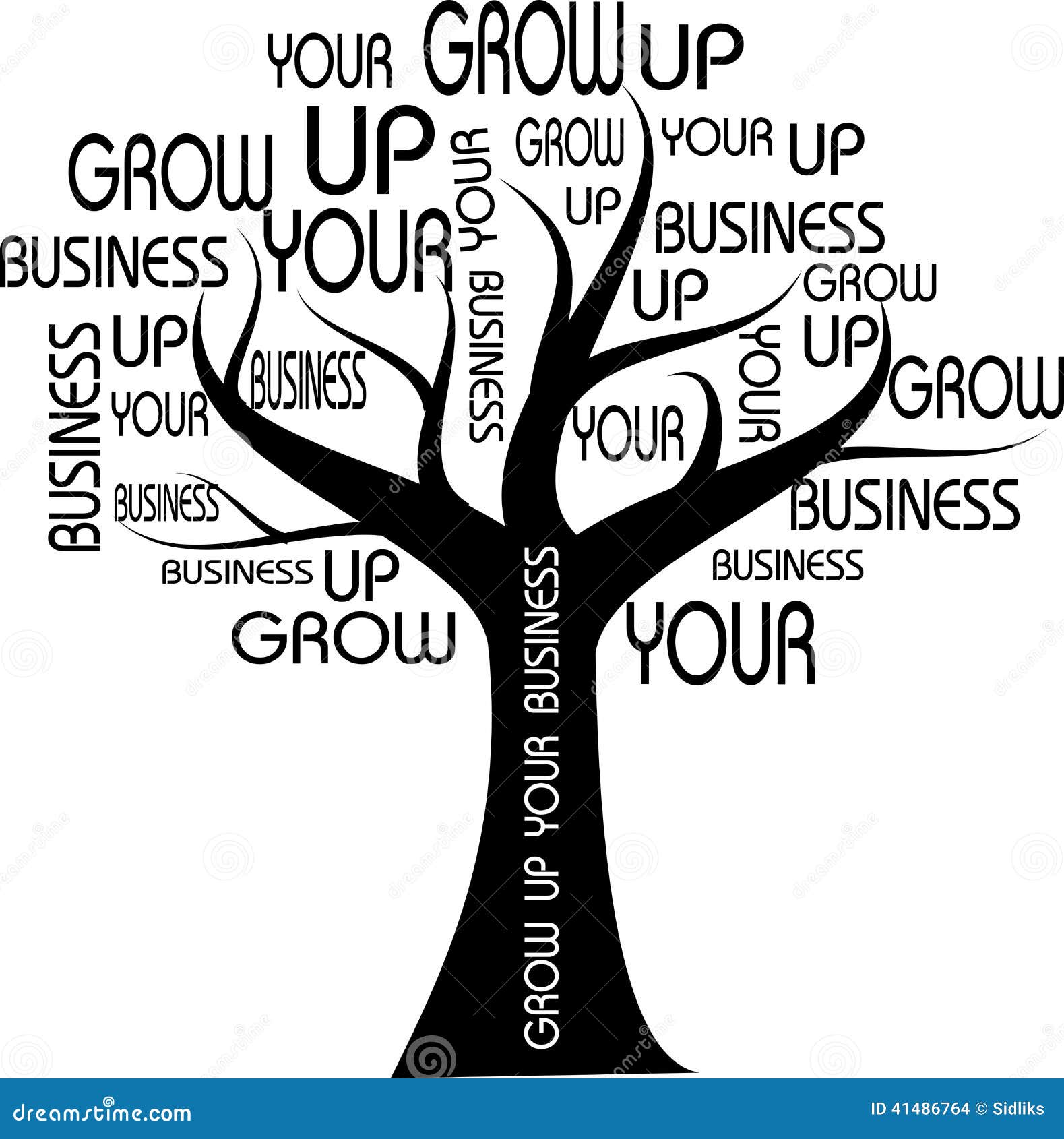 Grow Up Your Business stock illustration. Illustration of profit 41486764