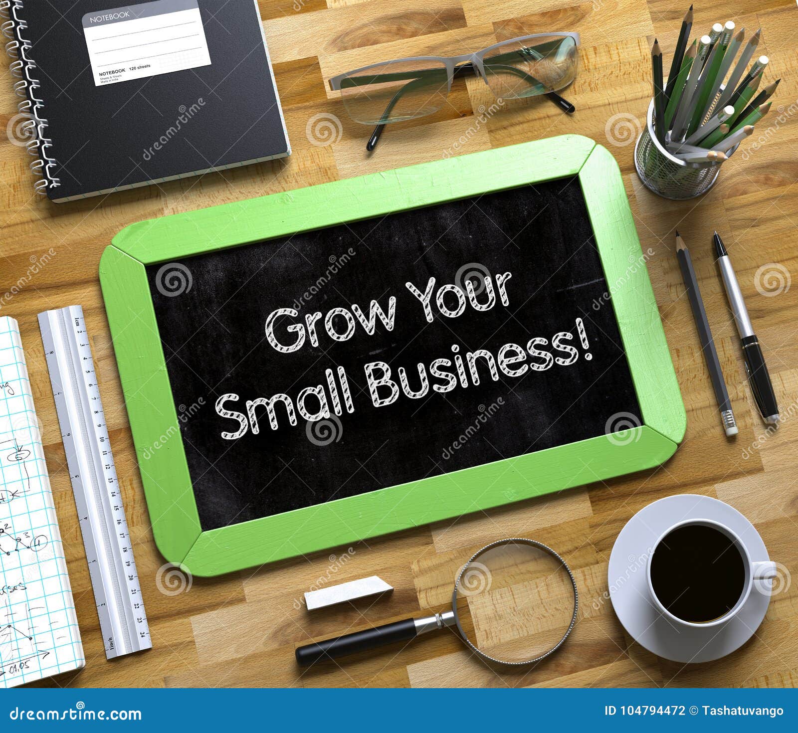 grow your small business. 3d concept.