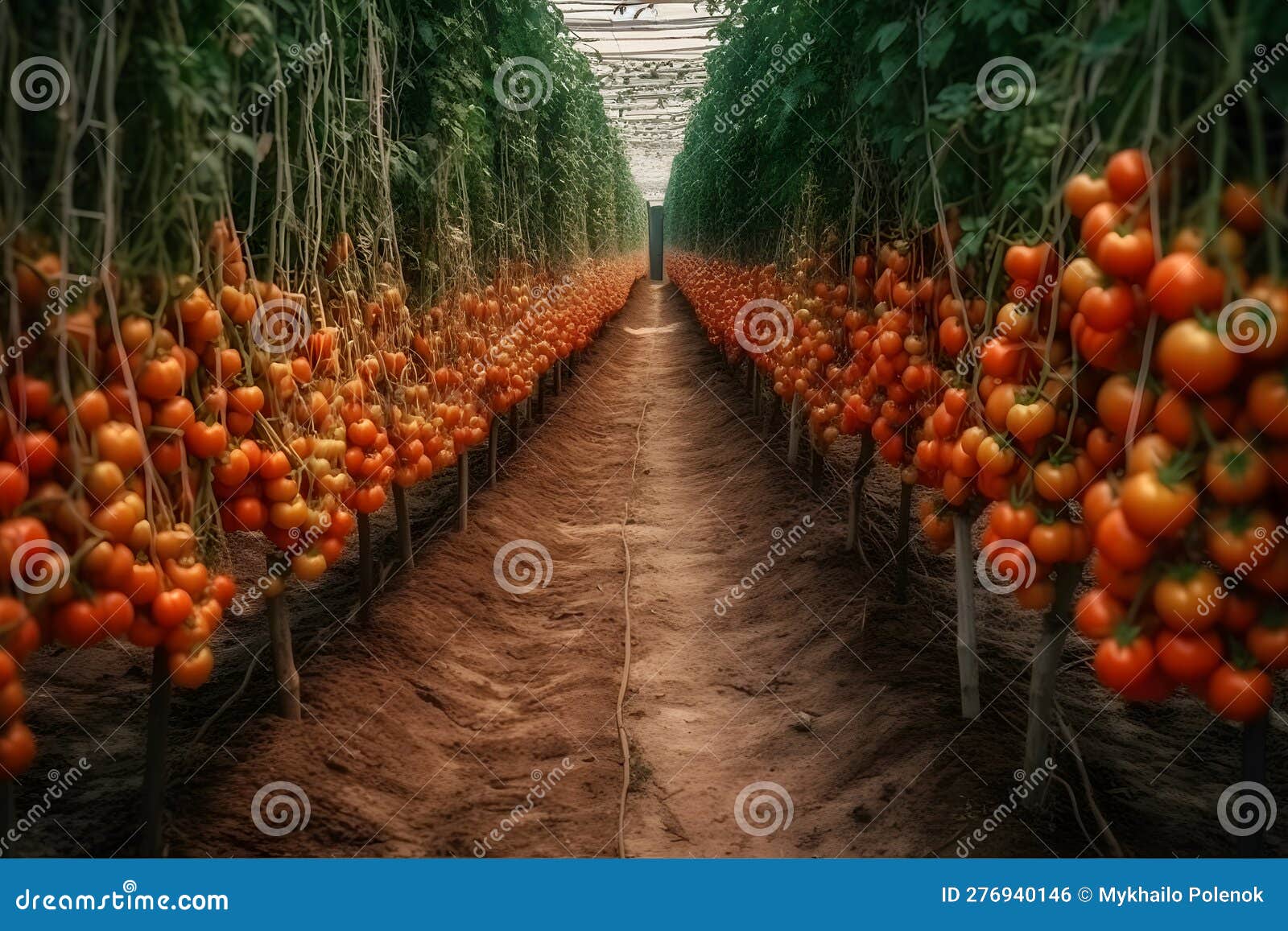 Growing Tomatoes. Urban Farming, Gardening Or Agriculture. Tomato