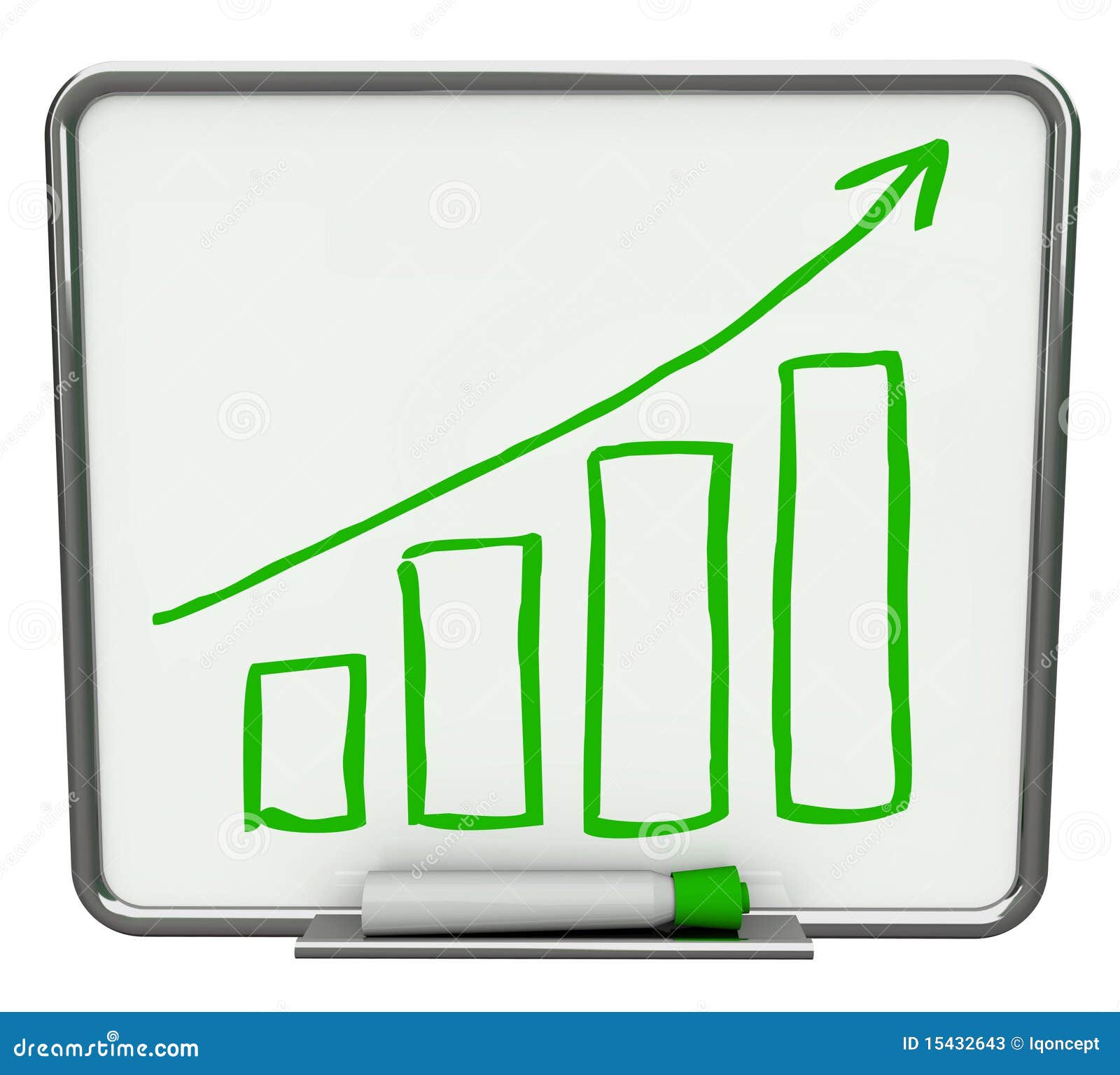 growth bars + arrow dry erase board with marker