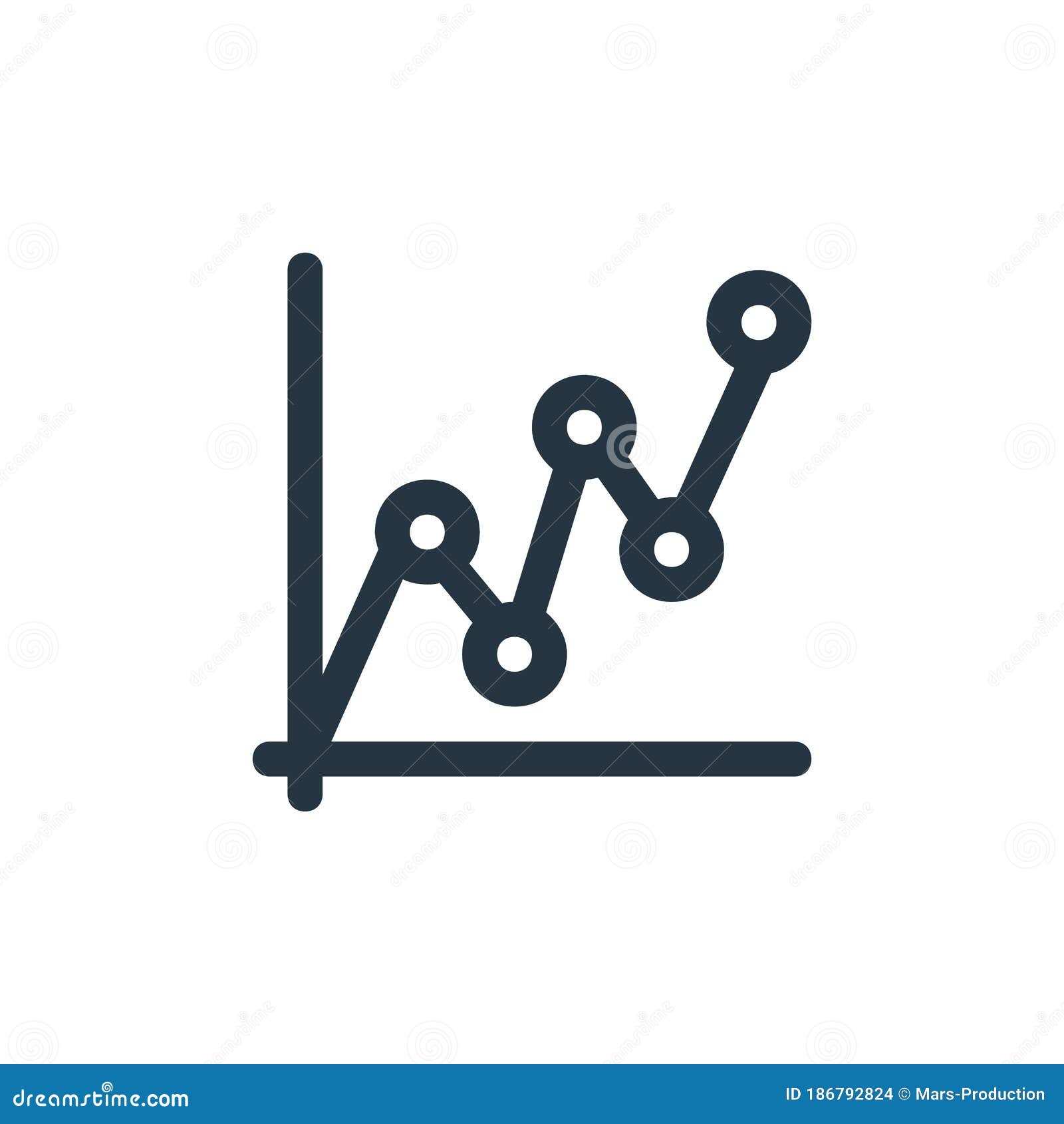 Growth Chart Vector Icon. Growth Chart Editable Stroke Stock Vector ...
