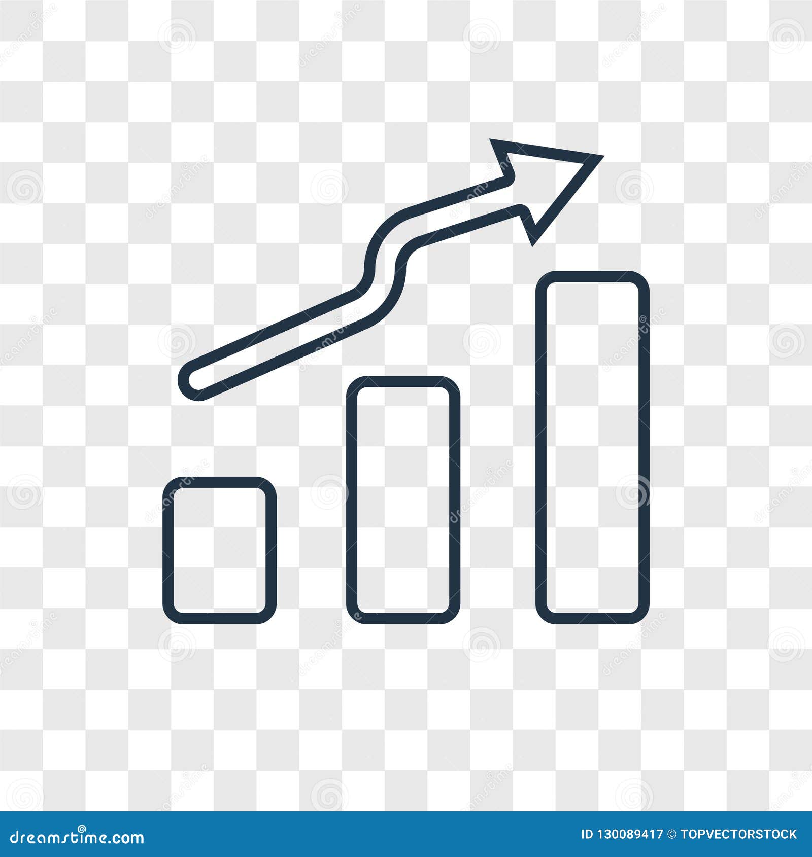 Growth Concept Vector Linear Icon Isolated on Transparent Background ...