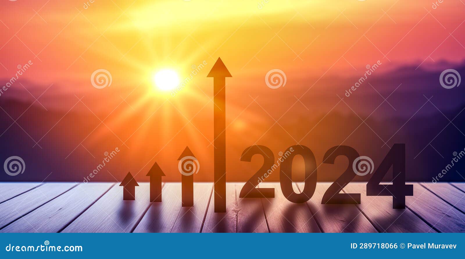 2024 Growth and Development Chart of Company in New Year 2024. Planning