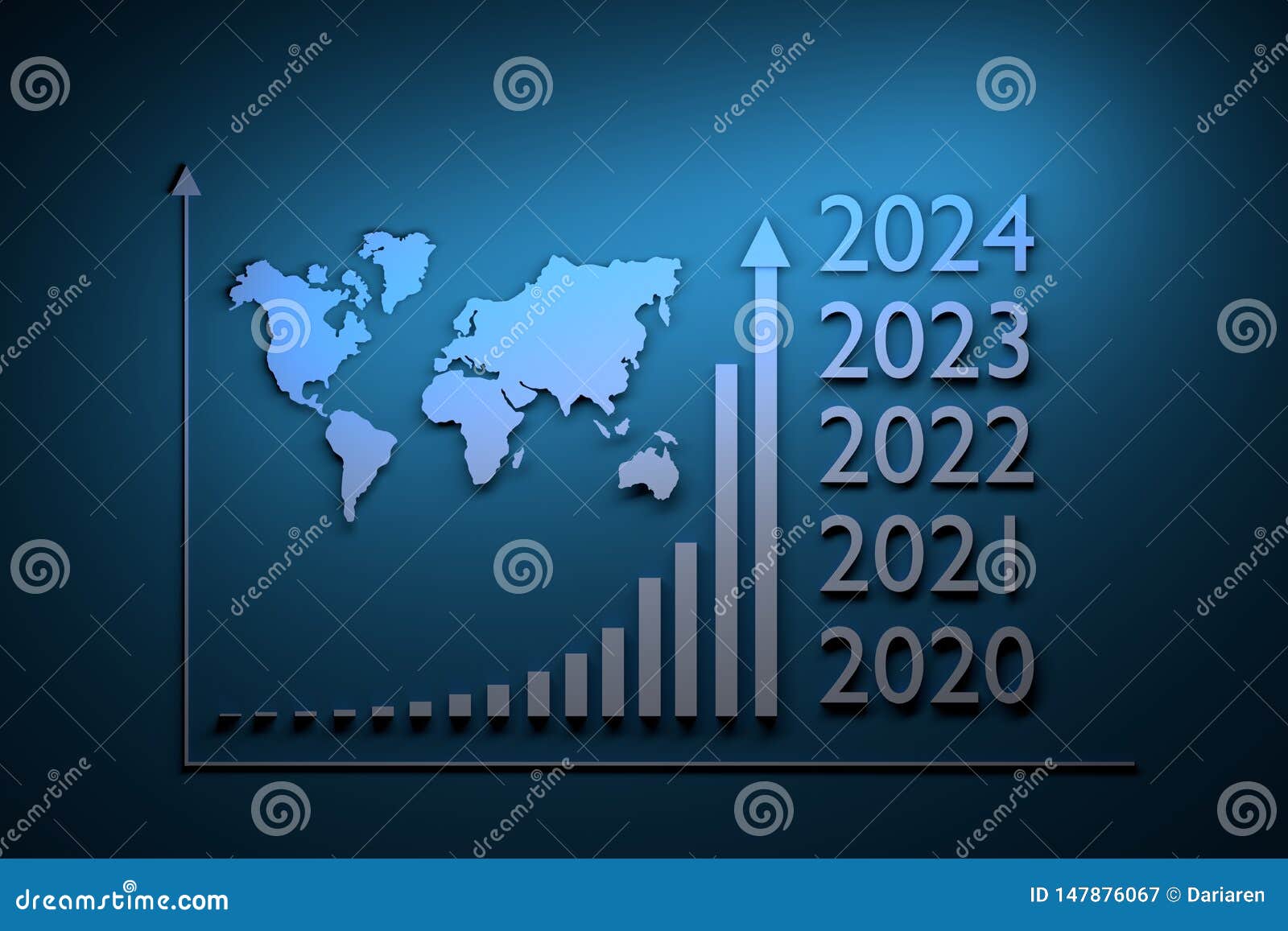 Growth Infographics from 2020 To 2024 Stock Illustration Illustration