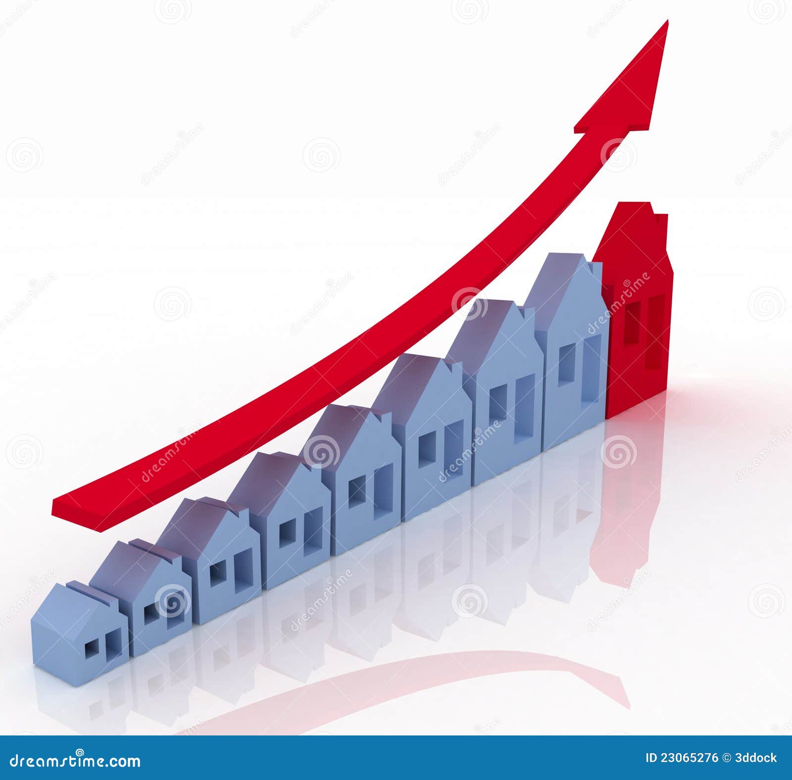 Growth in real estate stock illustration. Illustration of rent 23065276
