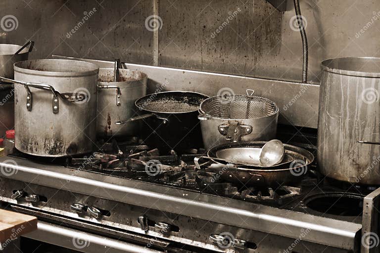 Grubby kitchen stock image. Image of cooking, splash, range - 1447837