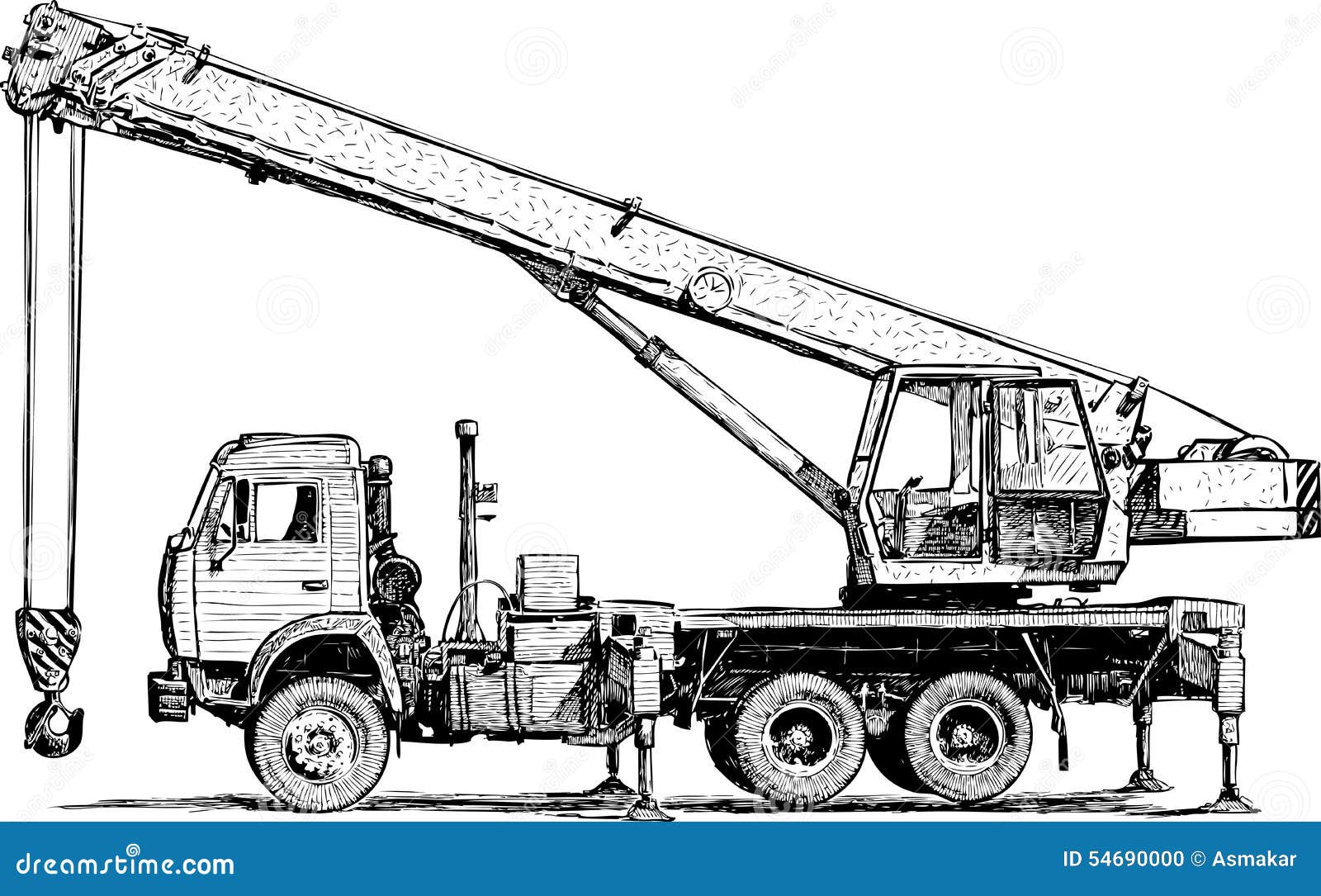 Camion Benne Grue Dessin Banque D Images Noir Et Blanc Alamy | My XXX