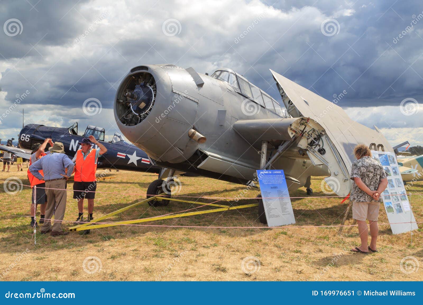 A Grumman TBF-1 Avenger Torpedo Bomber Plane On Outdoor ...