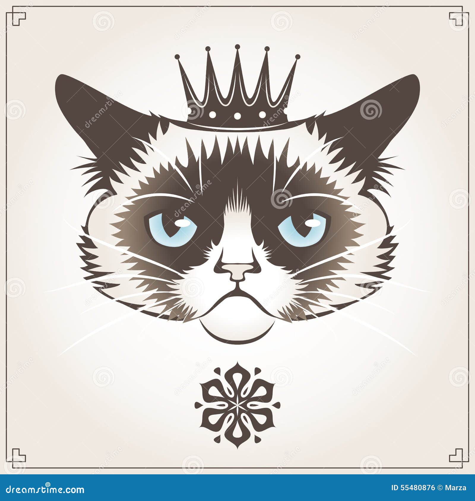 Angry cat cartoon cute grumpy Royalty Free Vector Image