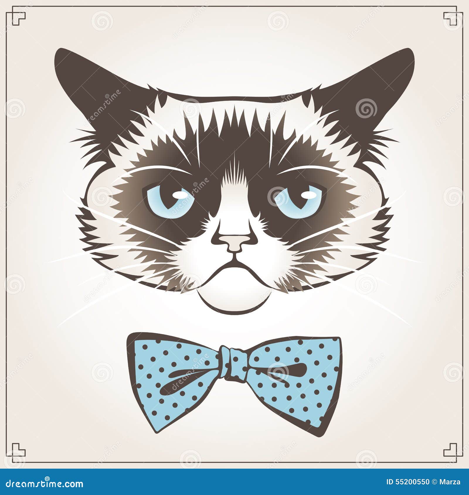 Grumpy cat stock illustration. Illustration of funny - 55200550