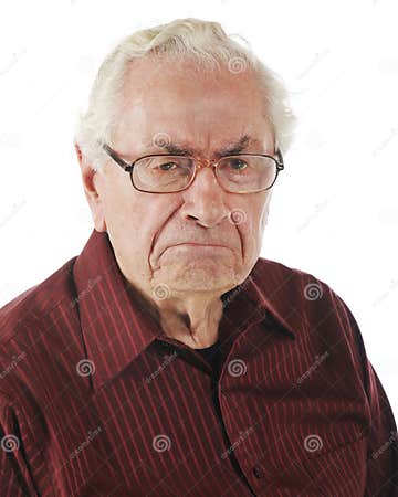 A Grumpy Old Man stock photo. Image of person, expression - 19577484