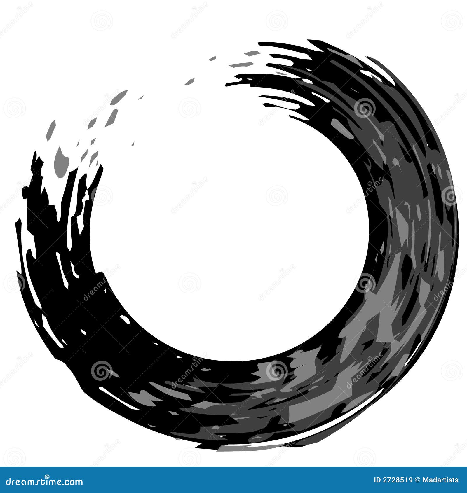Grunge Black Circle Splatter Stock Illustration - Illustration of coils