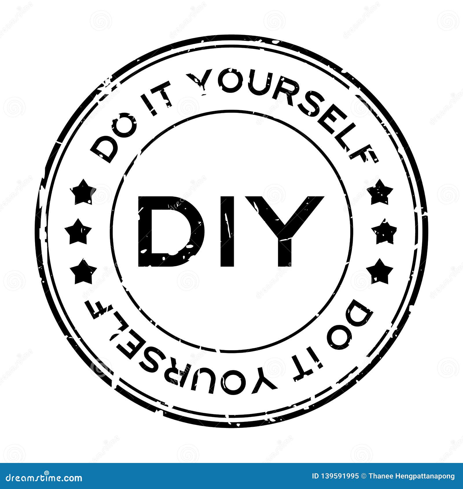 Do It Yourself Label. Do It Yourselfround Band Sign. Do It Yours