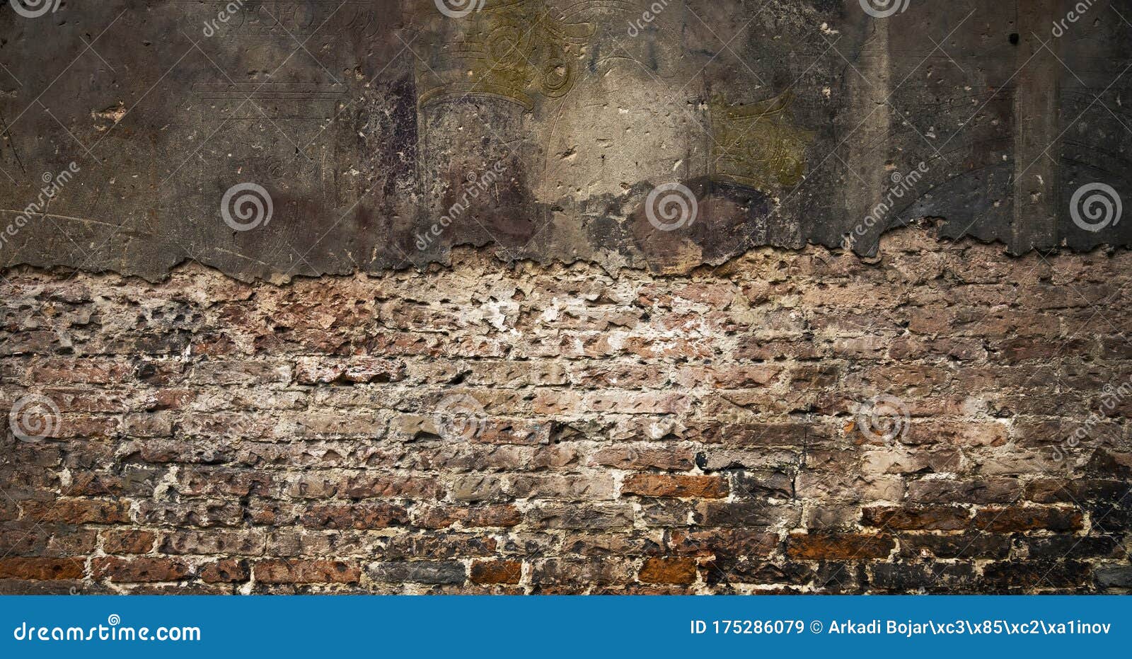 Grunge Brick Wall Background Stock Image Image of concrete, cracking