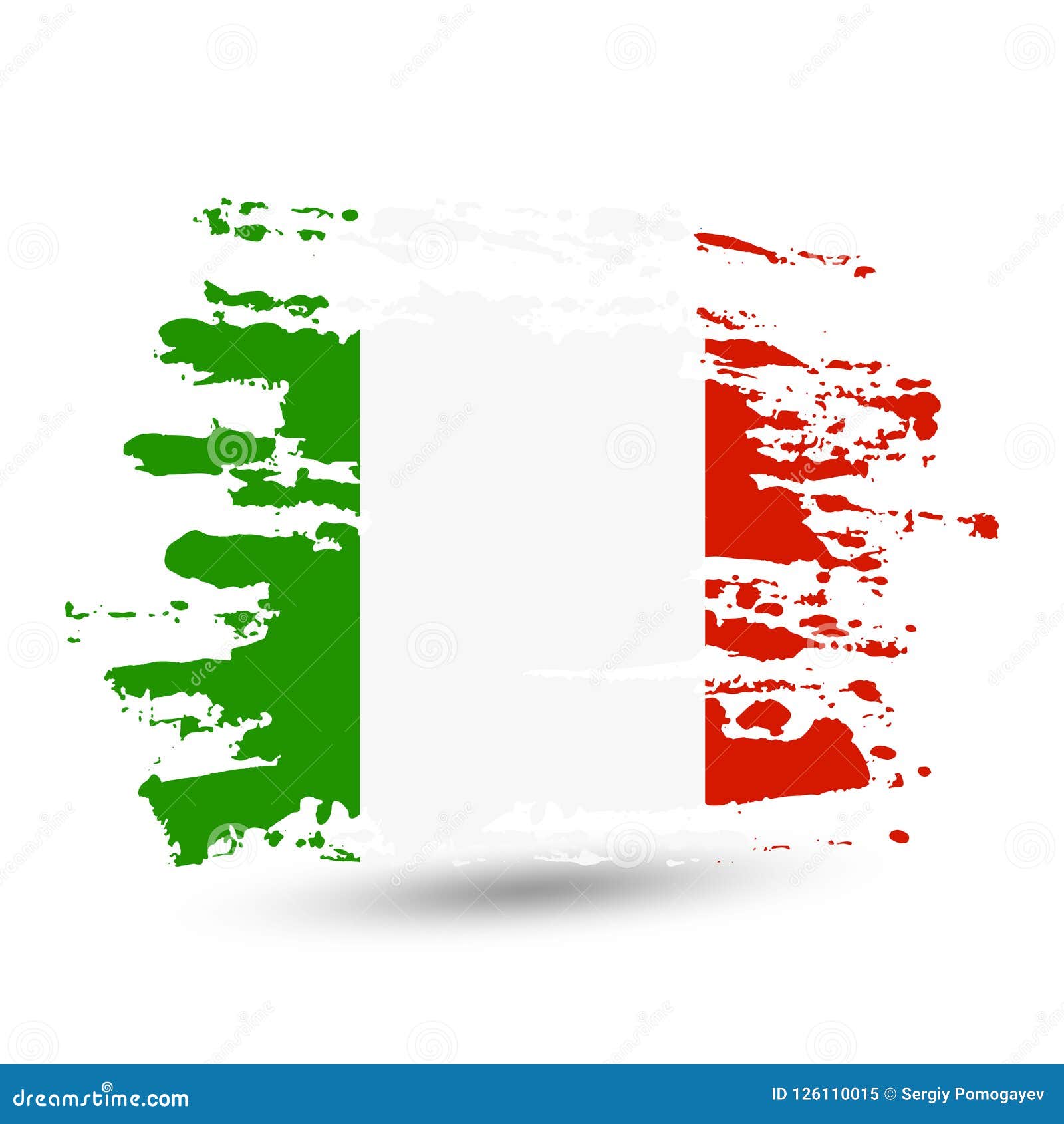 Grunge Brush Stroke with Italy National Flag Stock Vector ...