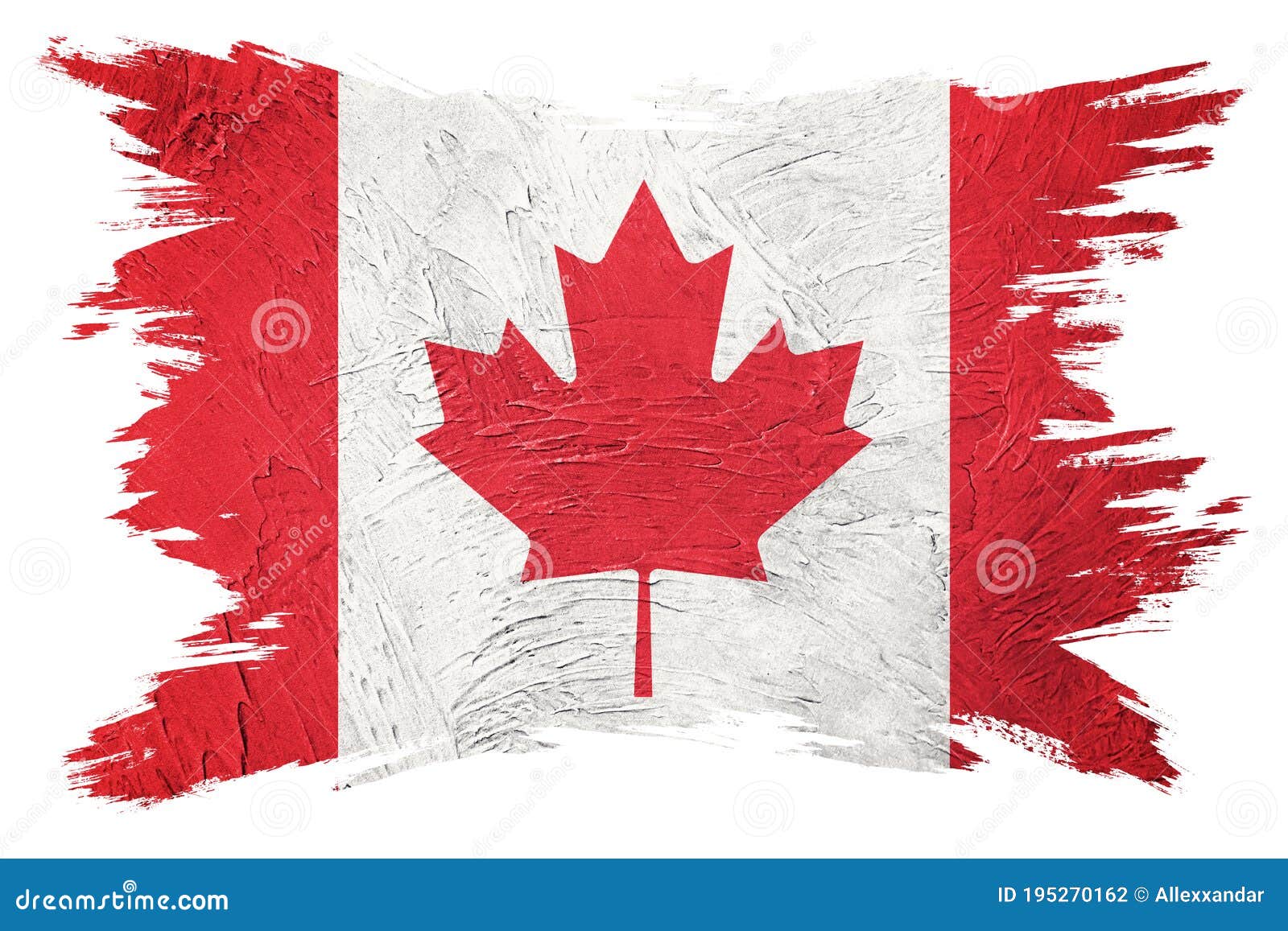 Grunge Canada Flag. Canada Flag with Grunge Texture Stock Illustration