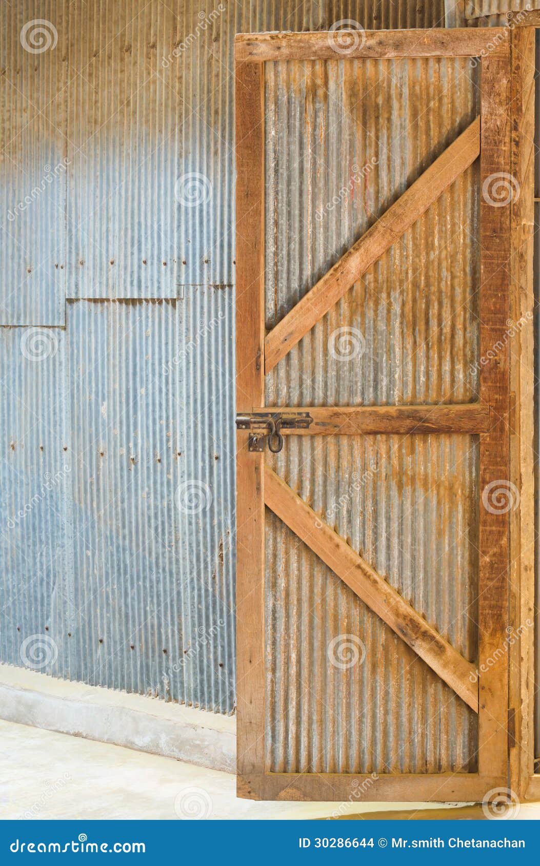 Corrugated Zinc Sheet Wall and Door Stock Photo Image of seamless