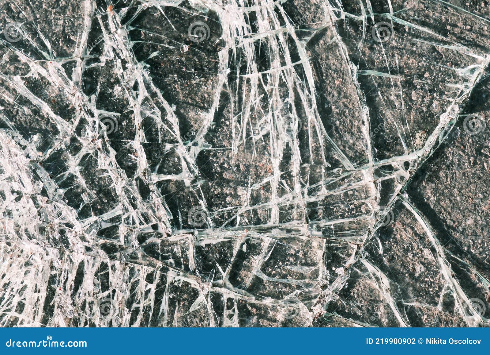 Grunge, Crushed Plastic Plexiglass Texture, Transparent Glass from Bus Stop with Rough Spalling