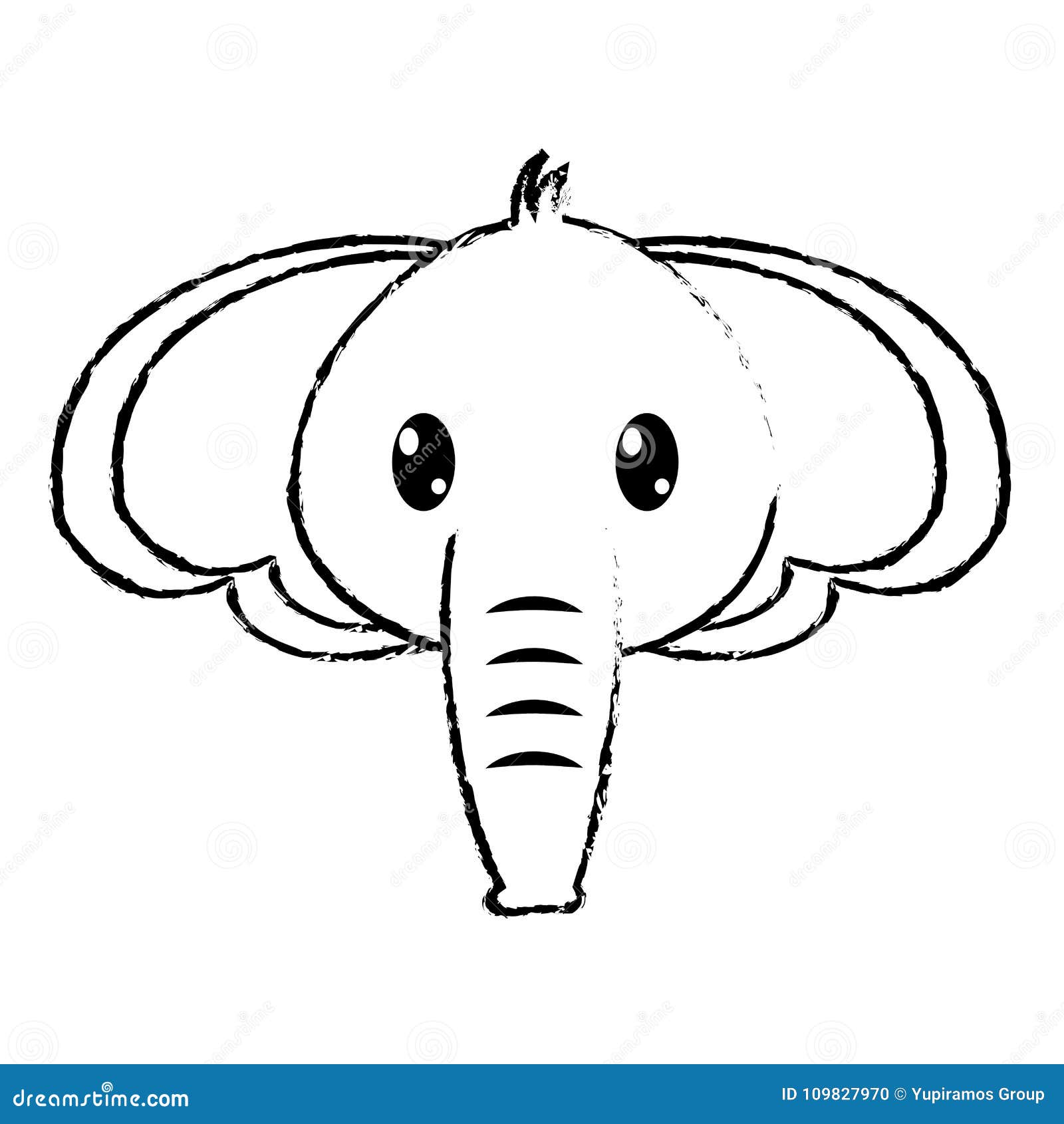 Голова слона раскраска для детей