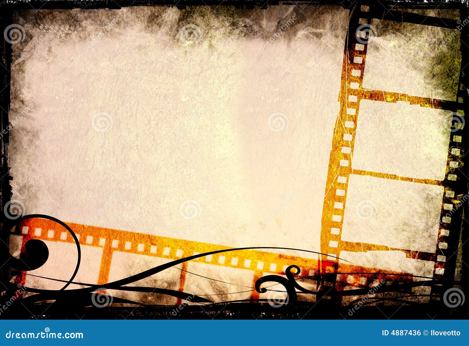 Grunge Film Strip Backgrounds Stock Illustration  Illustration of border, background: 4887436