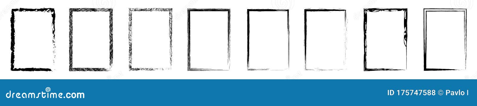 grunge frame set, grounge border rectangle collecton Ã¢â¬â 