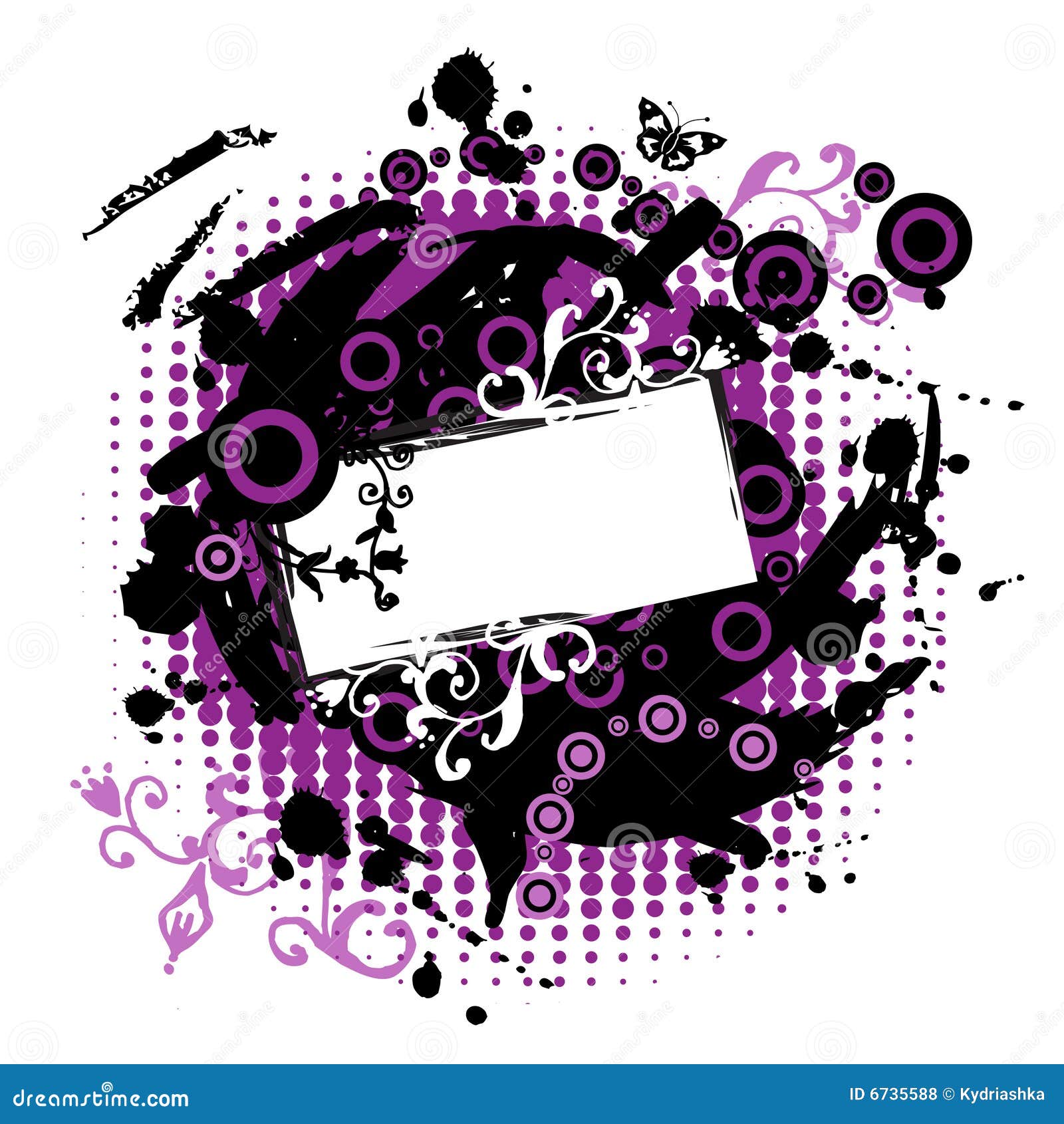 Grunge frame silhouette stock vector. Illustration of ornate 6735588
