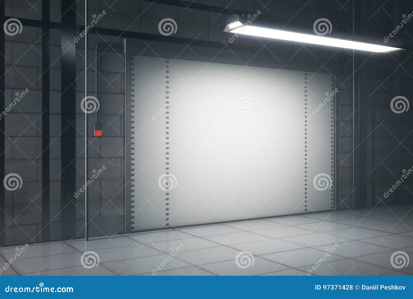 Download Grunge garage side stock illustration. Illustration of door - 97371428