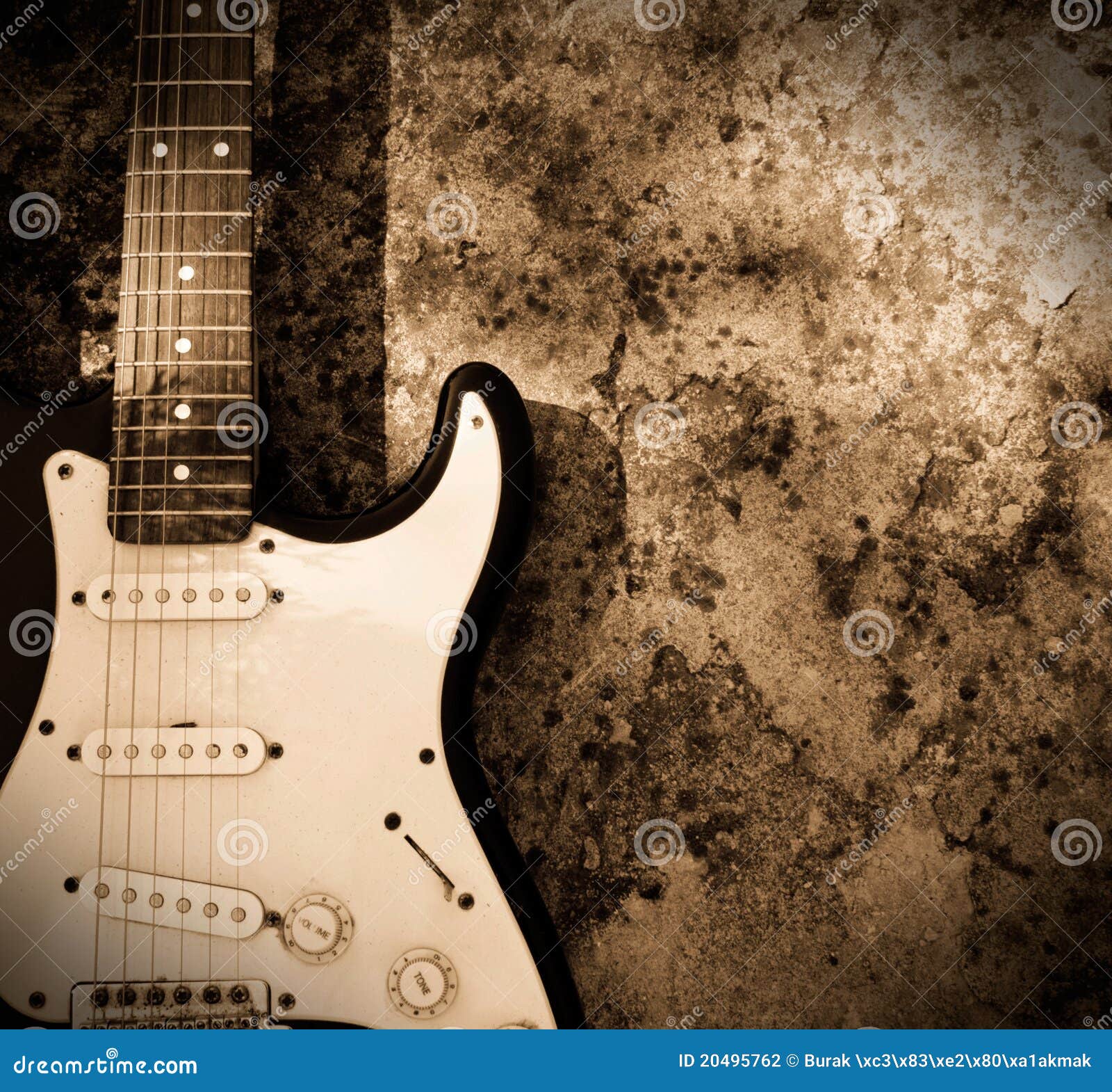 Grunge guitar stock photo. Image of beautiful, grunge 20495762