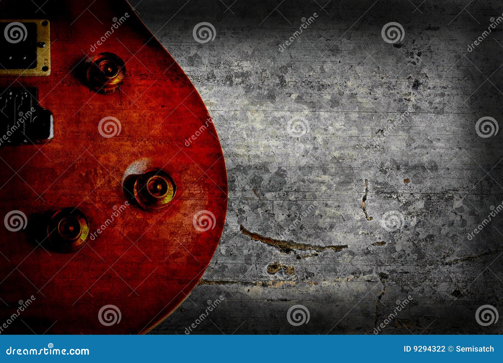 Grunge guitar background stock photo. Image of aged, design 9294322