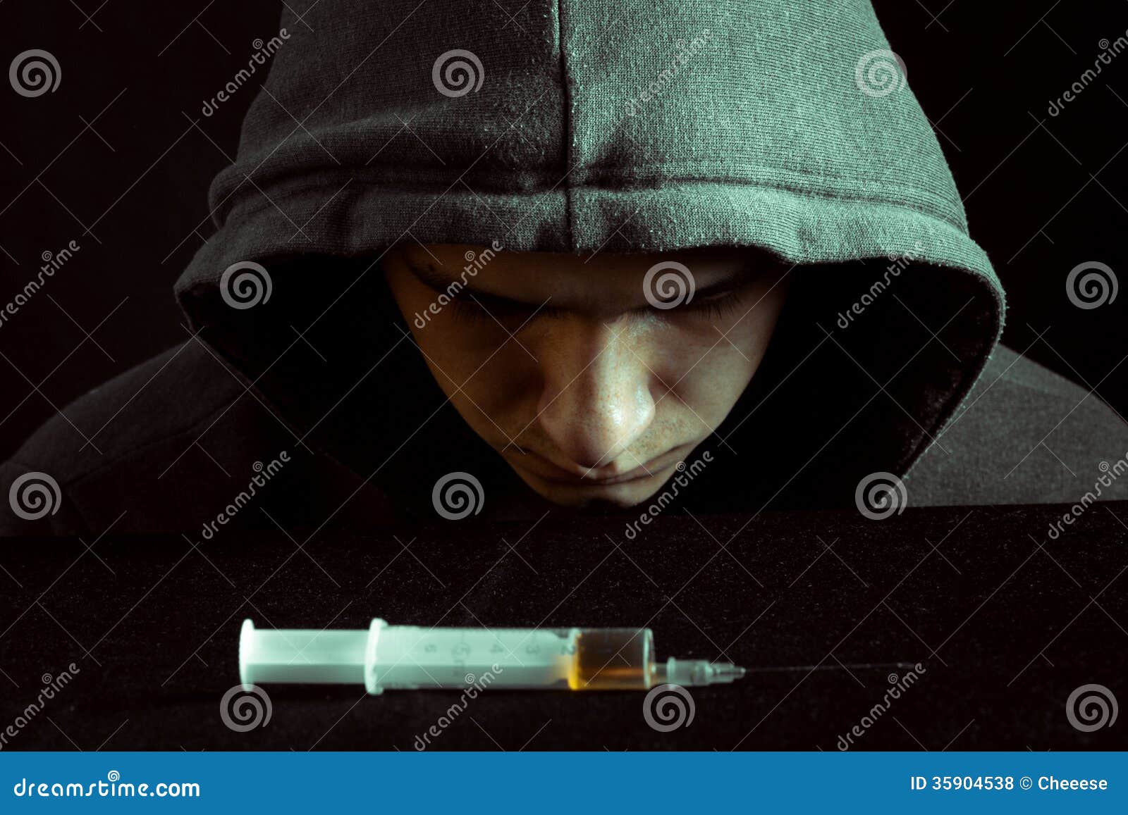 Grunge Image of a Depressed Drug Stock Photo Image of desperate