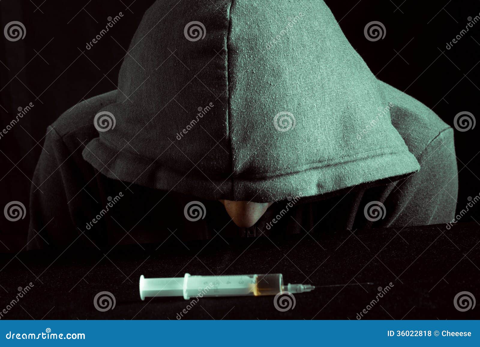 Grunge Image of a Depressed Drug Stock Photo Image of fear