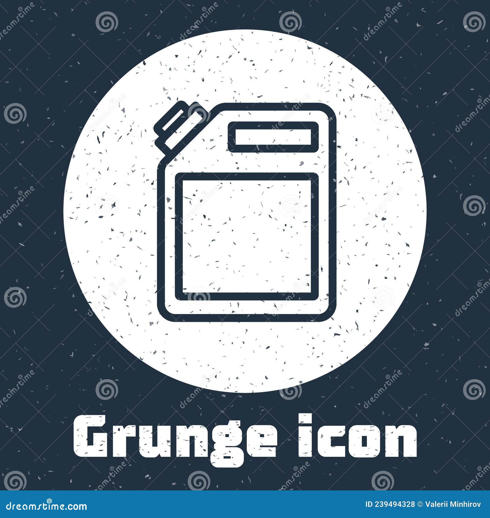 grunge line canister for gasoline icon  on grey background. diesel gas icon. monochrome vintage drawing. 